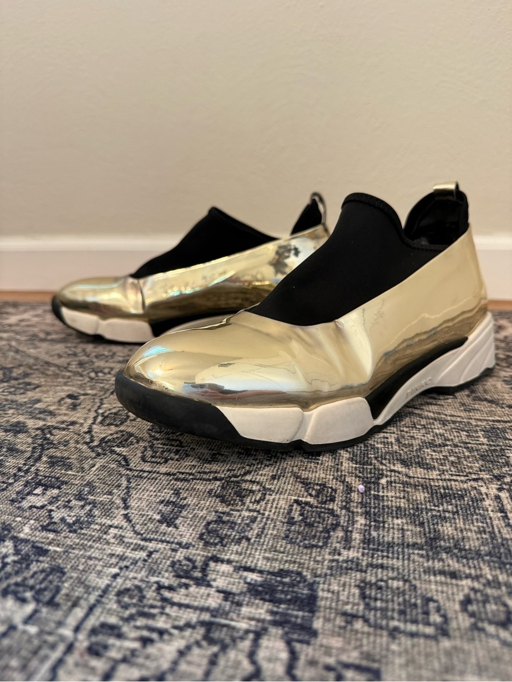 Pinko Women’s 40 Turnschuhe Magnolia Metallic Sock Sneakers